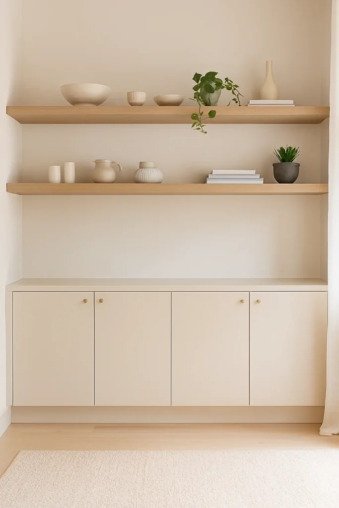 Open Shelving with Cabinet Accents