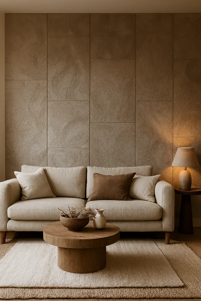 Accent Wall with Textured Panels