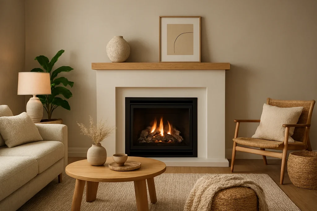 Bring in a Fireplace or Faux Fireplace