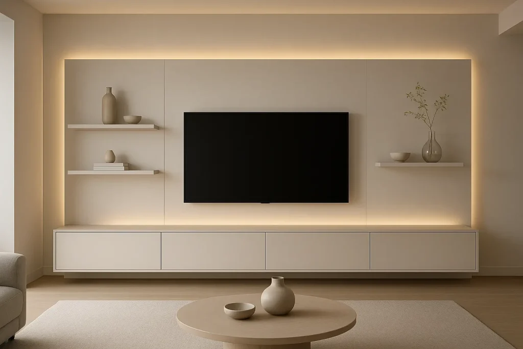 Built-In Entertainment Wall Units for a Sleek Finish