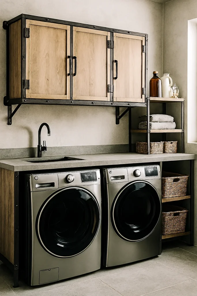 Industrial-Style Cabinets for a Functional Edge