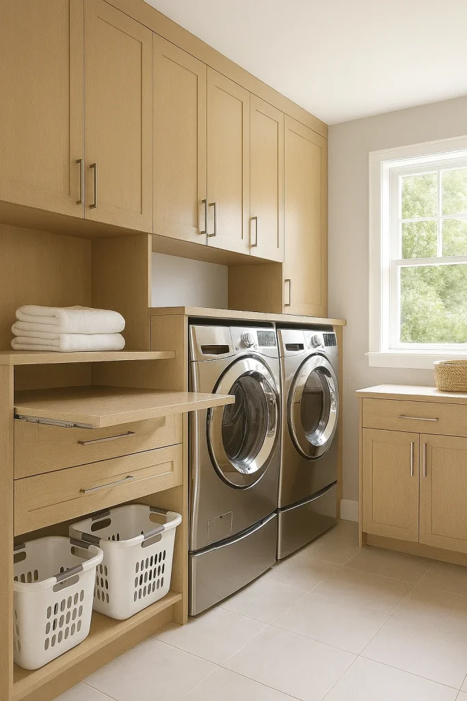 Multifunctional Cabinets with Folding Stations