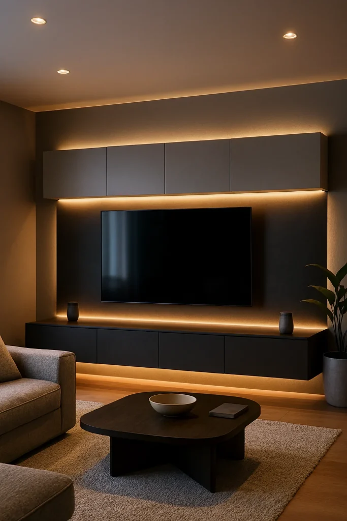 Smart Modular TV Wall for a Tech-Savvy Home