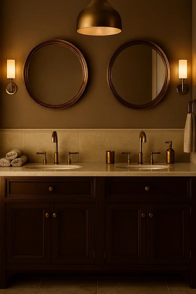 Warm Metallic Accents for a Sophisticated Finish