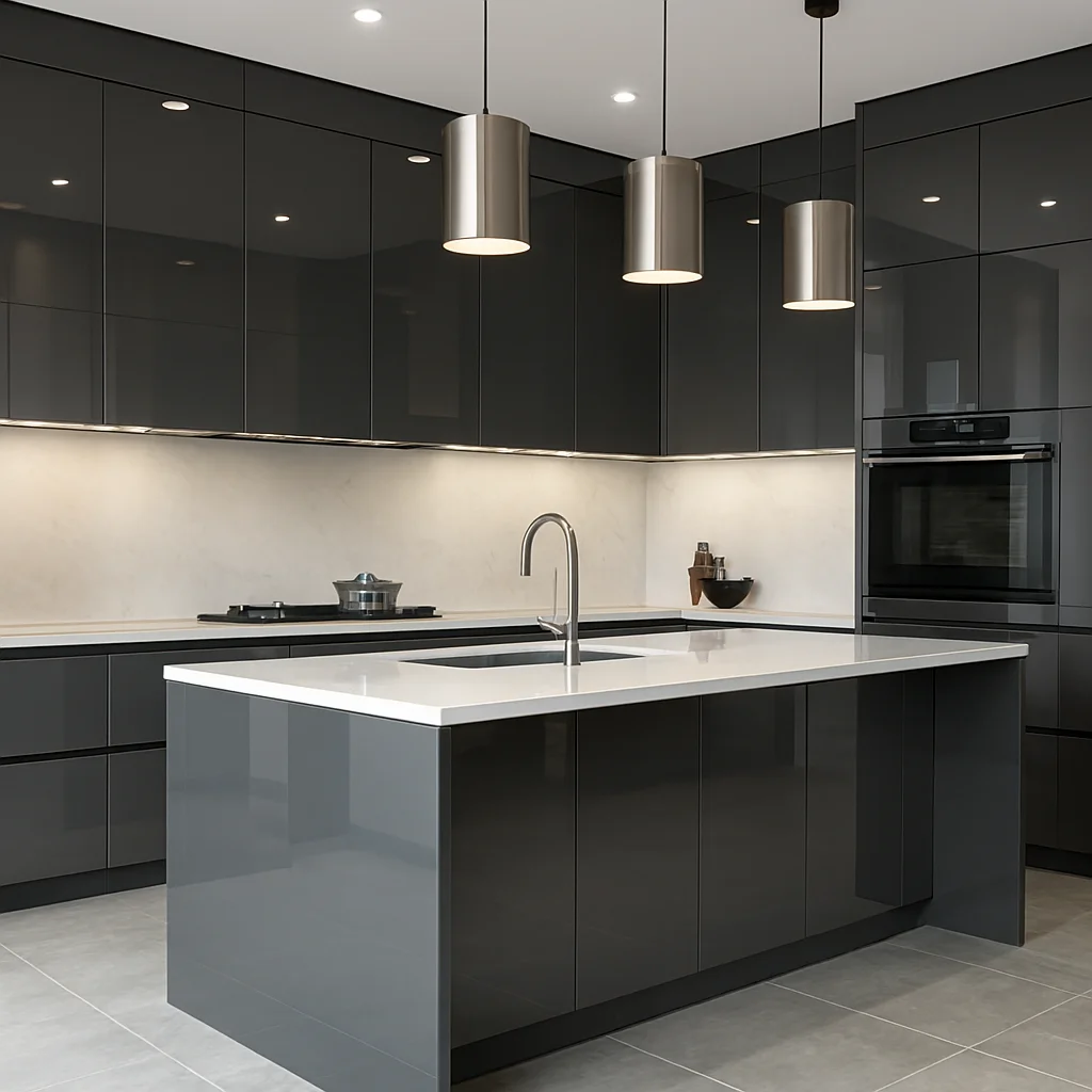 High-Gloss Contemporary Kitchens