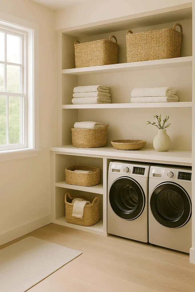 Incorporate Decorative Baskets and Storage Solutions