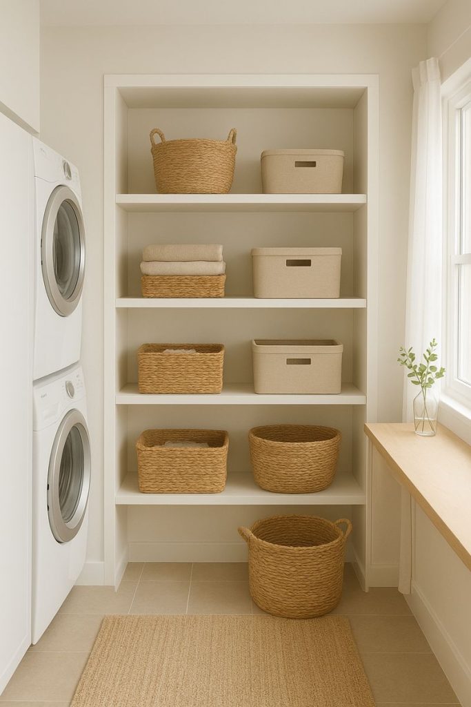 Use Baskets and Bins to Reduce Visual Clutter
