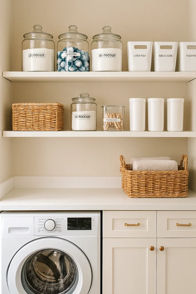 Utilize Clear Containers and Labels for Supplies