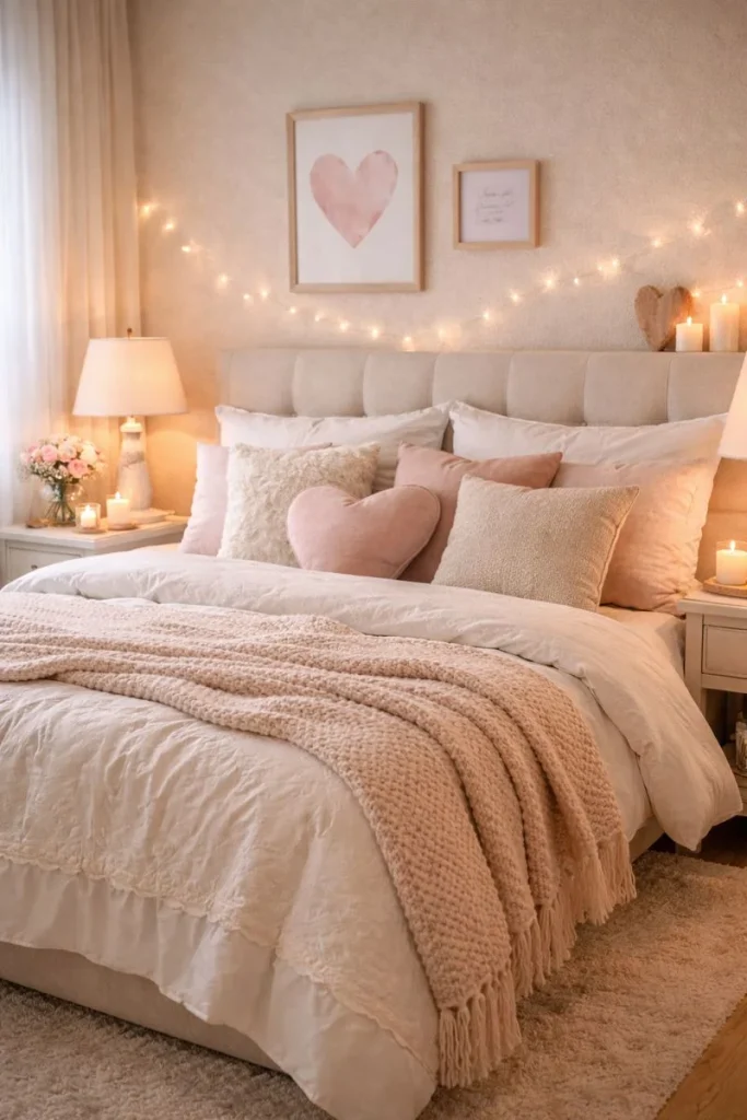 Cozy Valentine’s Day Bedroom Decor