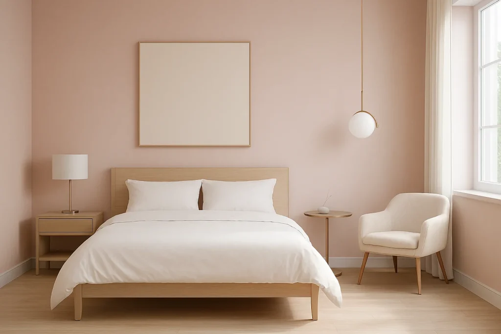 Minimalist Pink Bedroom for a Clean, Modern Look