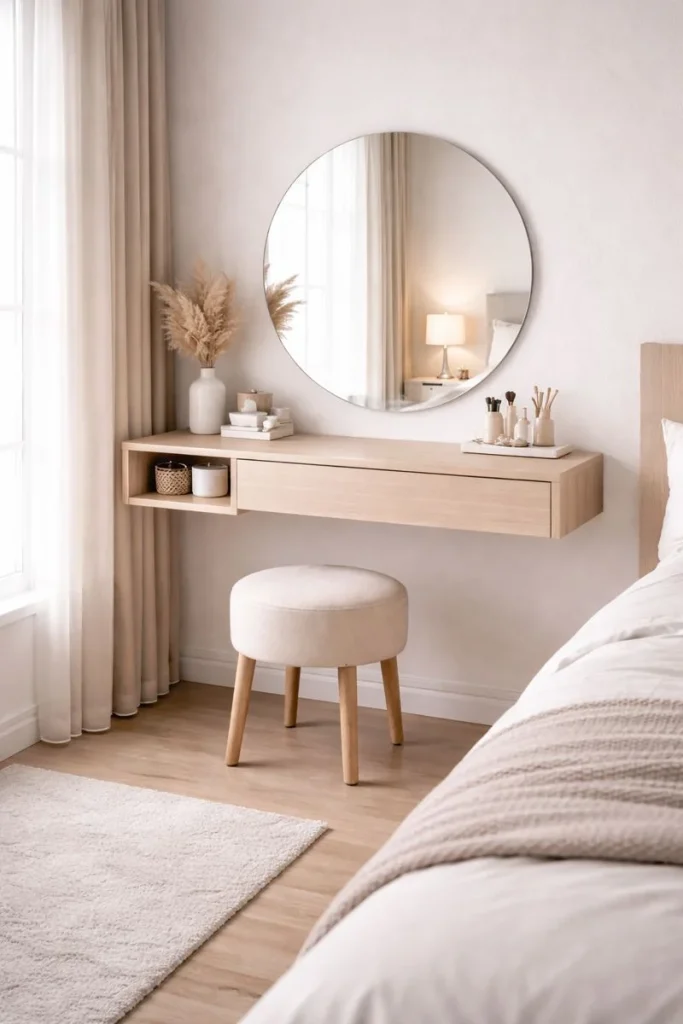 Small Bedroom Vanity Design for Compact Spaces