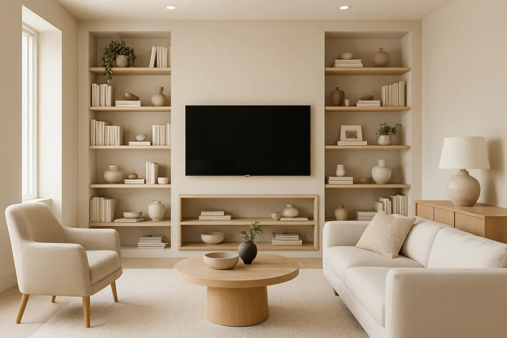 TV Design with Open Shelving
