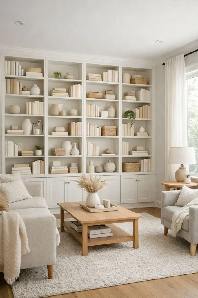 Turn IKEA Billy Bookcases into Built-In Storage