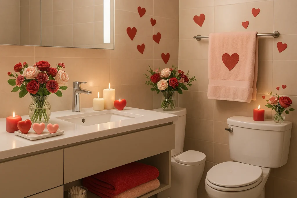 Valentine’s Day Bathroom Decor Touches