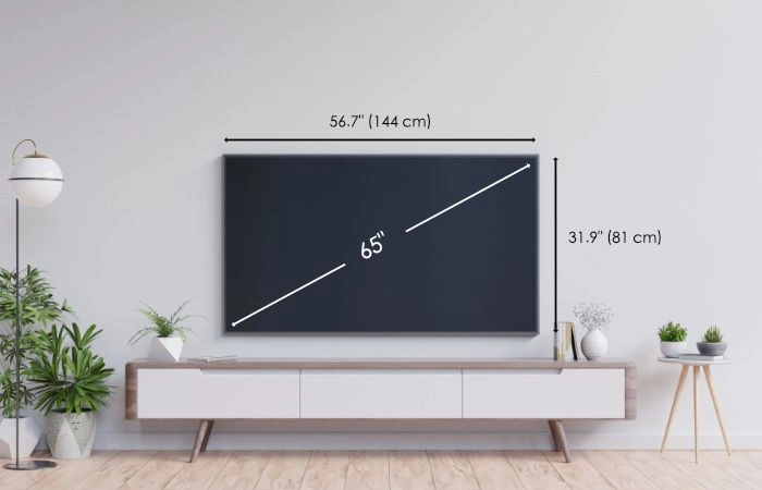 Average 65 Inch TV Dimensions (Quick Overview)