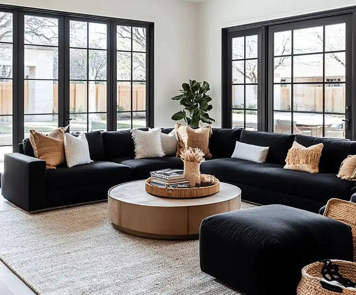 Best Color Schemes for a Black Sofa Living Room