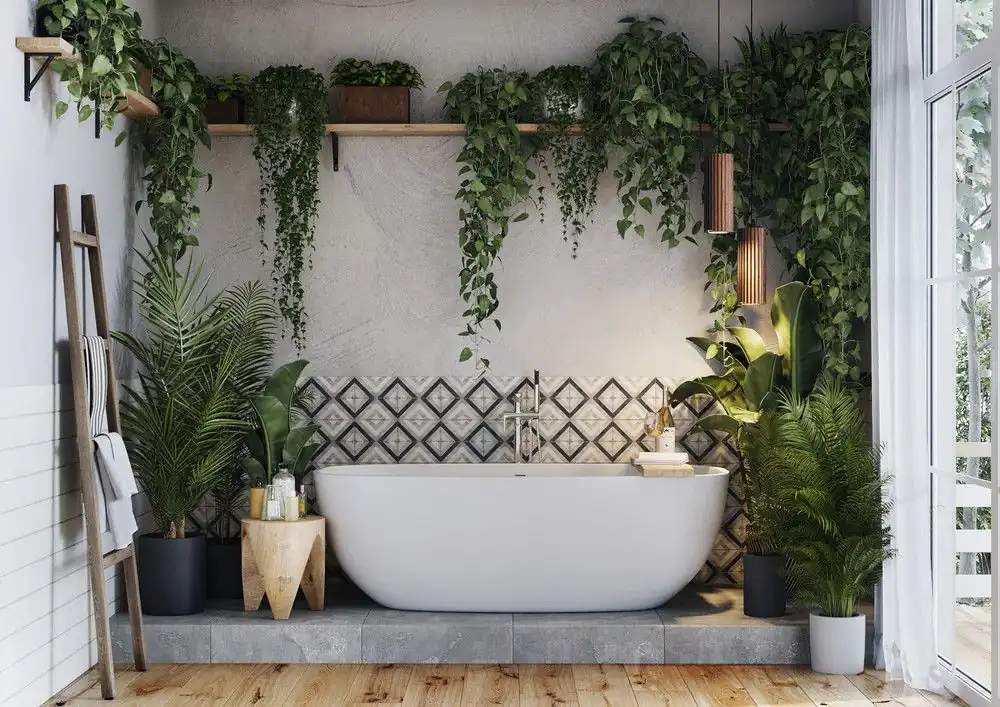 Bring in Greenery for Fresh 10 Boho Bathroom Decor Vibes