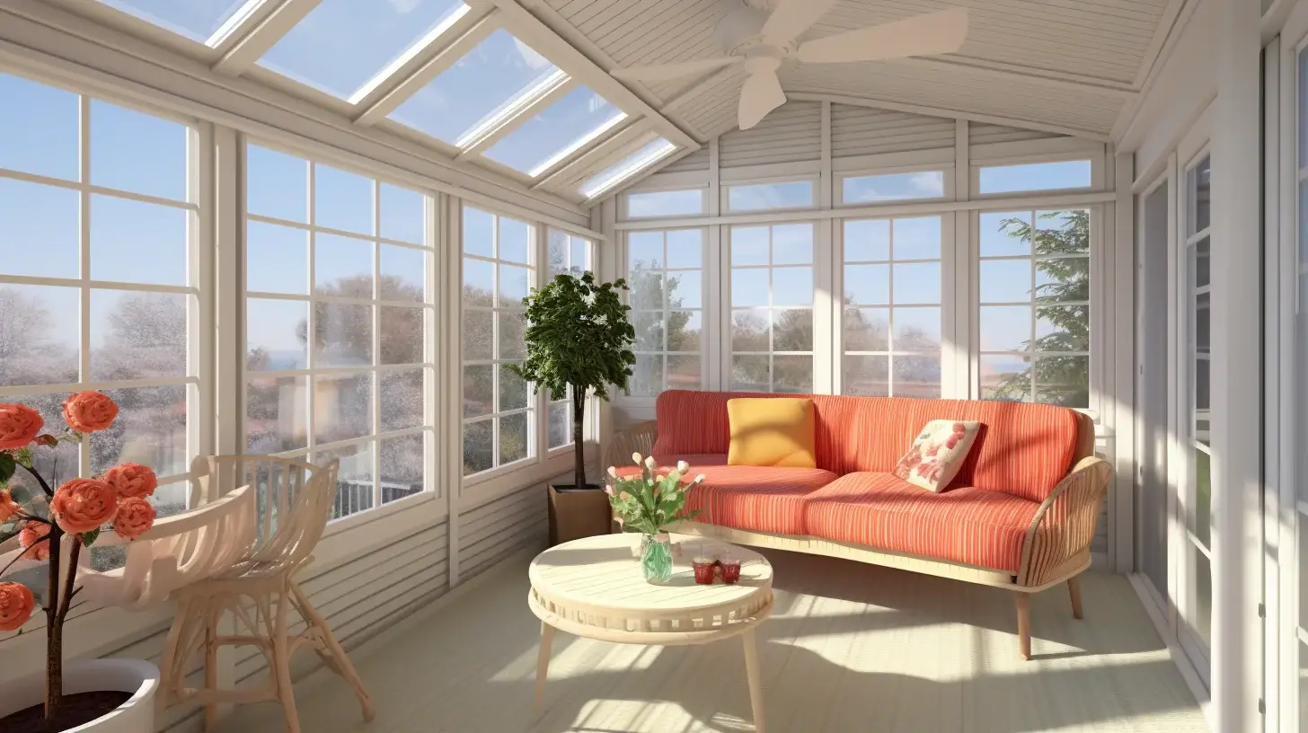 Bright and Airy Minimalist Sunroom