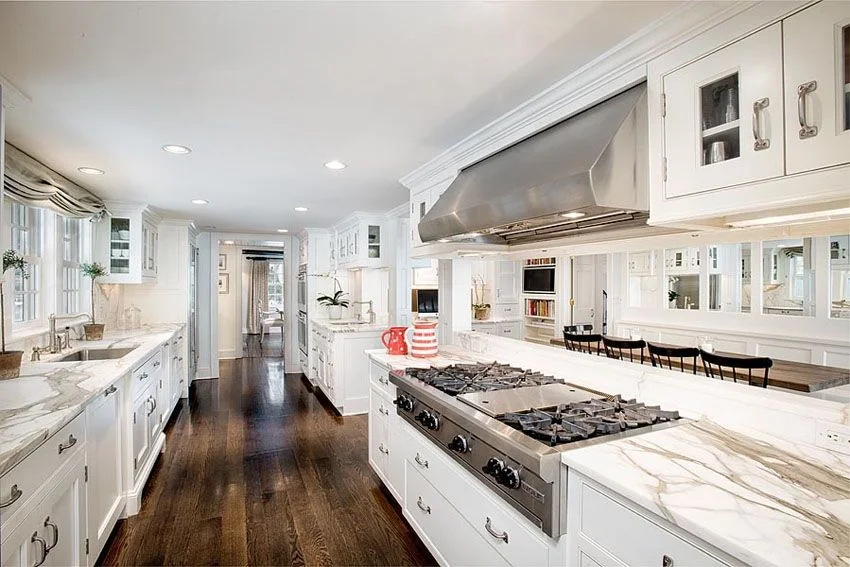 Luxury White and Wood Kitchen