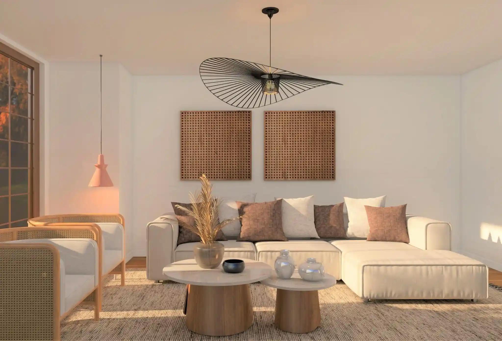 Natural Textures Through Rugs and Fabrics
