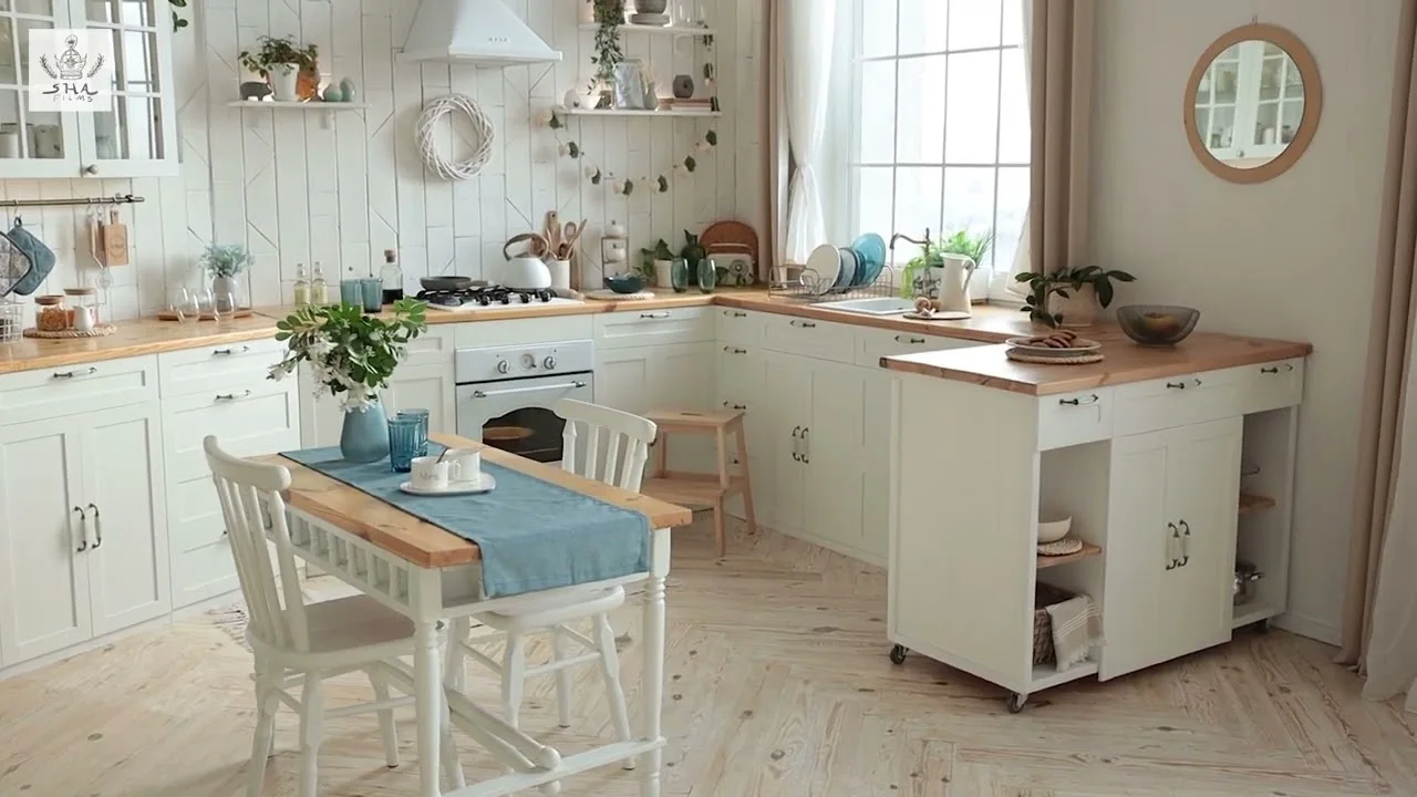 Scandinavian White and Wood Kitchen