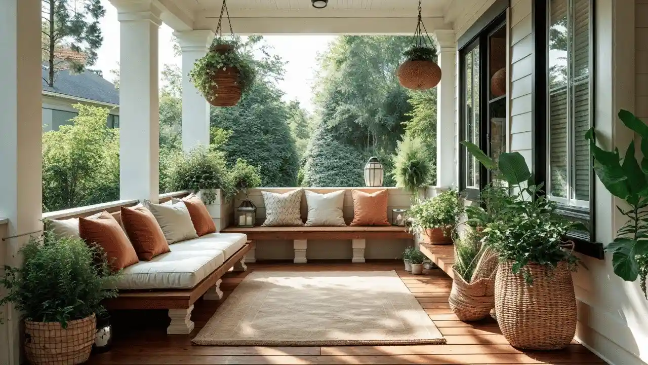 Small Porch Space-Saving Setup
