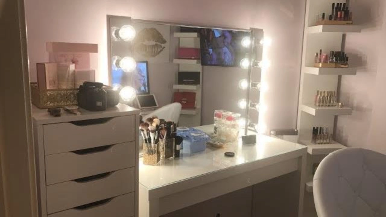 Add a Pull-Out Mirror or Hidden Vanity