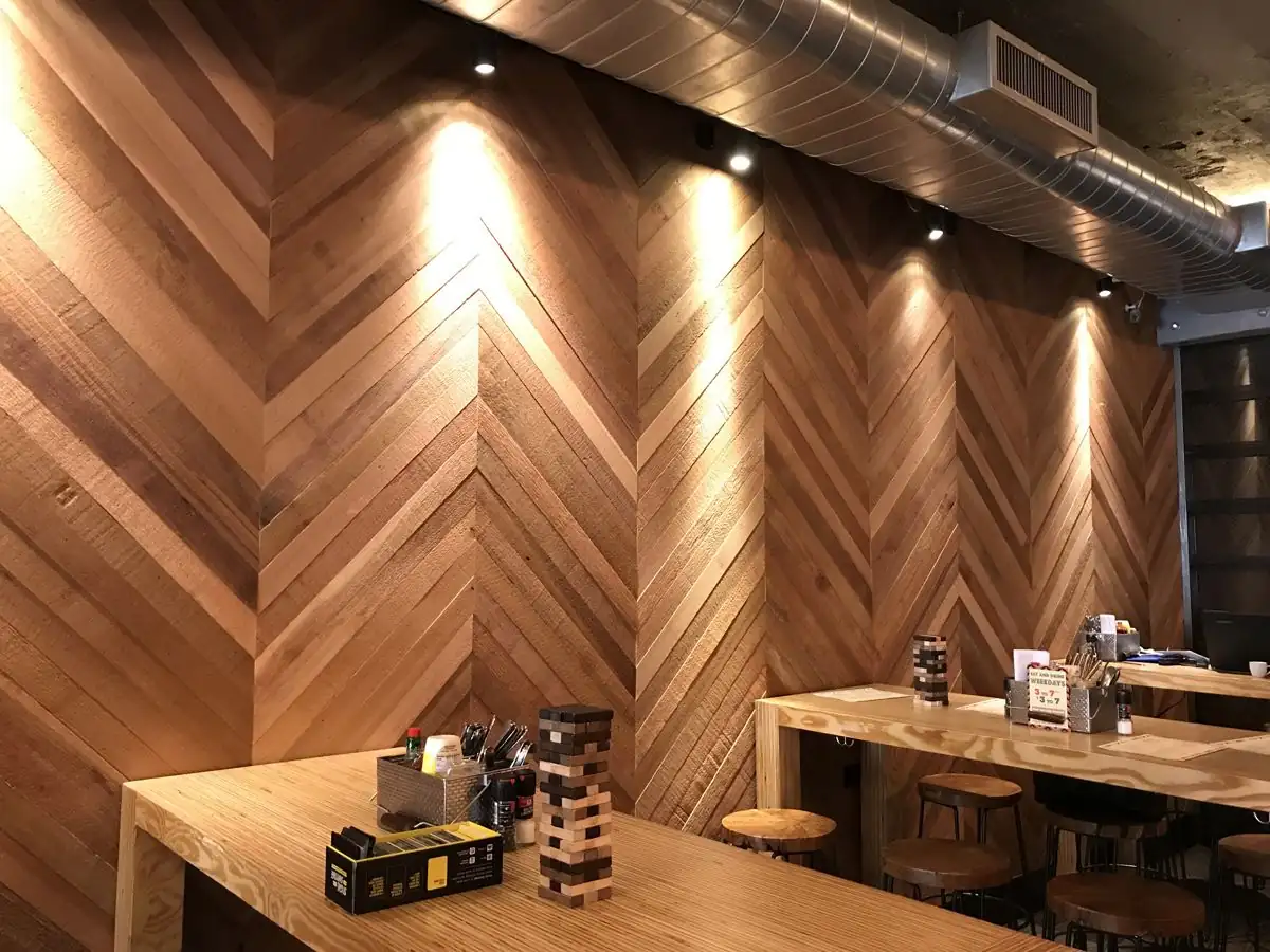 Herringbone Wood Ceiling Pattern