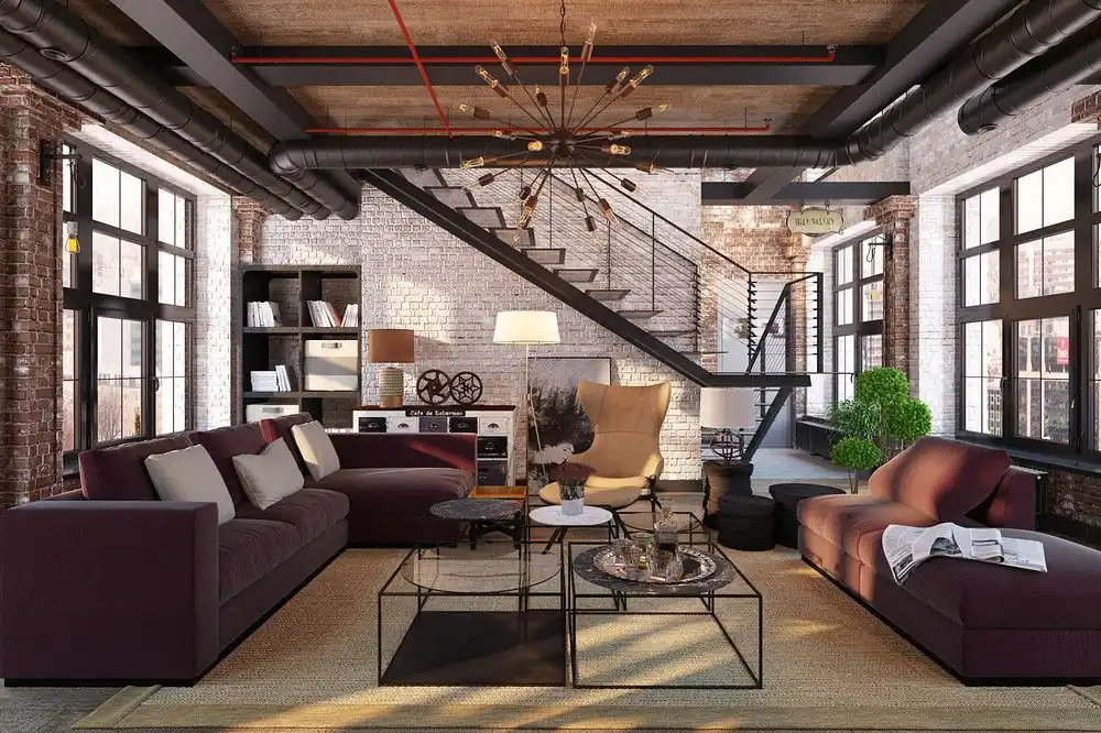 Industrial Living Room Design