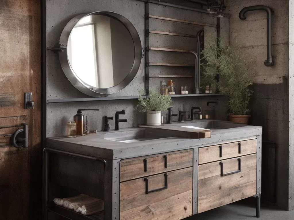 Industrial Style Vanity Design