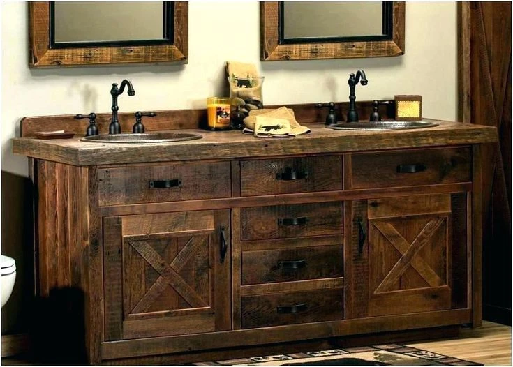 Rustic Wooden Vanity Design