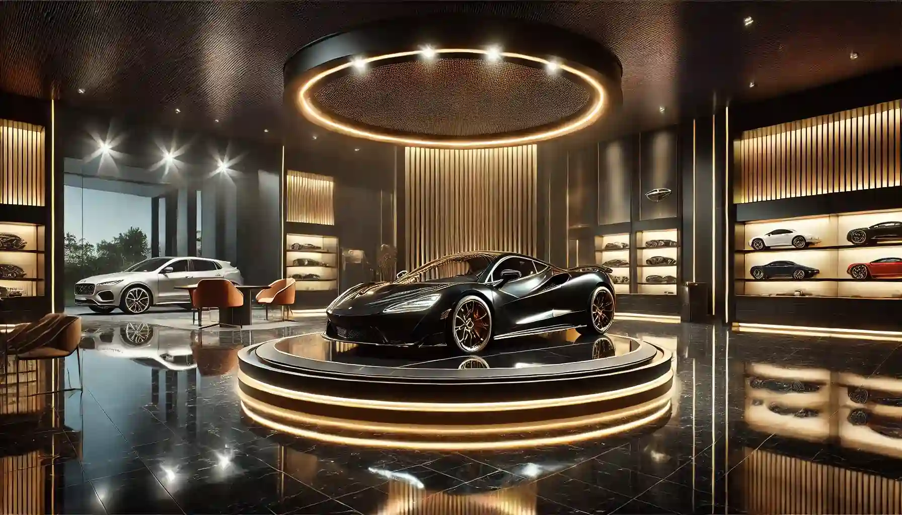 Stylish Car Showcase Garage