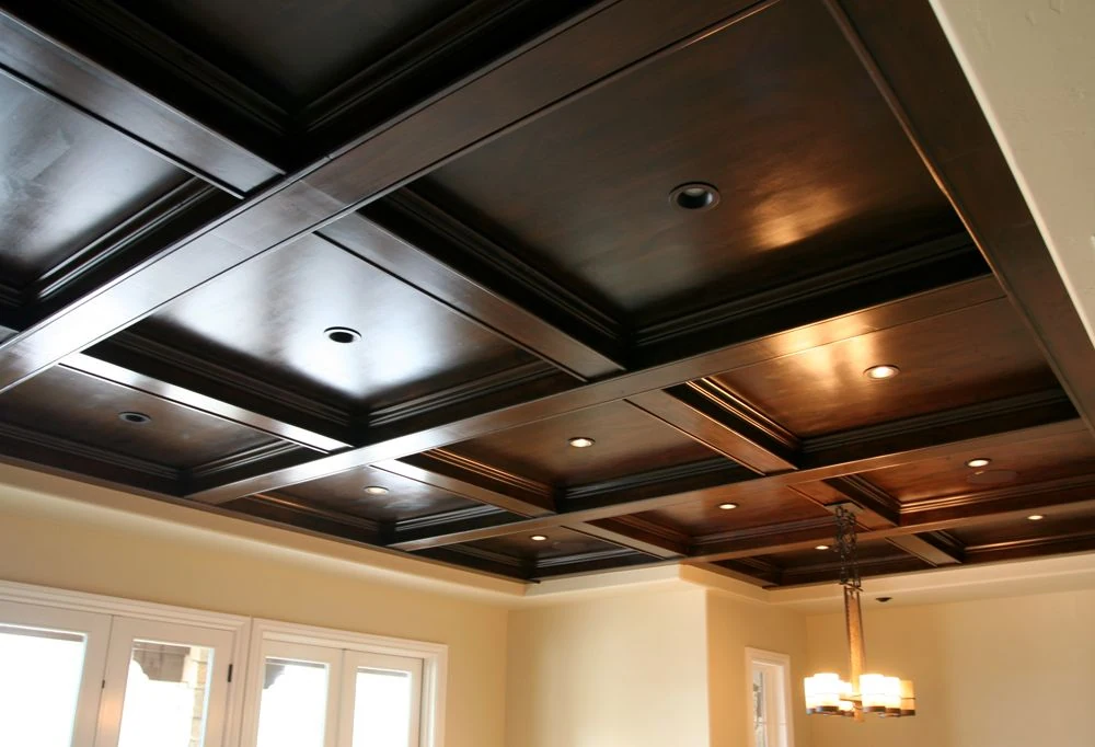 Dark Wood Coffered Ceilings