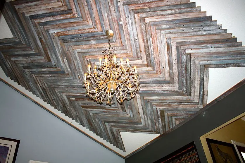Herringbone Wood Ceiling Patterns