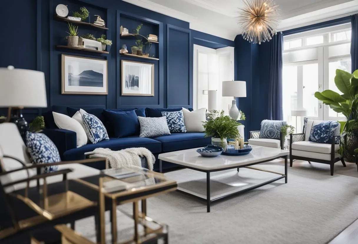 Navy Blue Walls For Dramatic Elegance