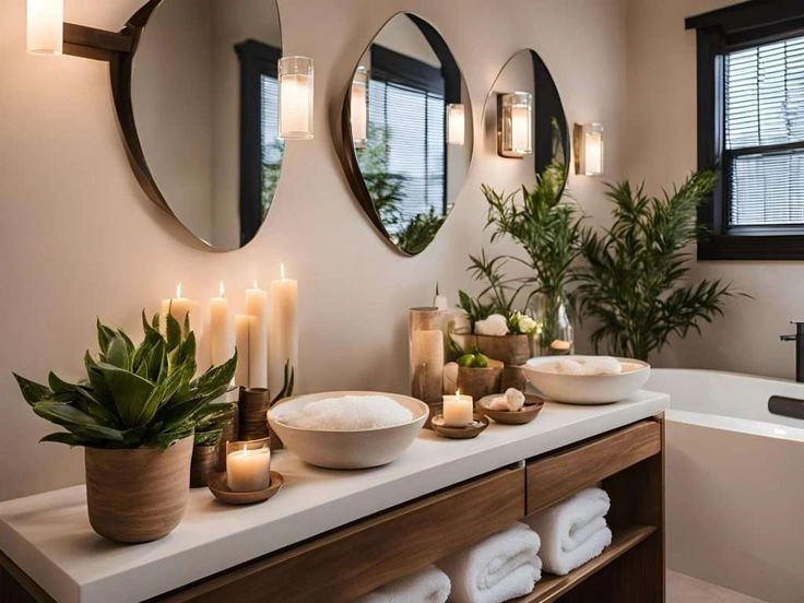 Use Minimalist Storage for a Clean Spa Look