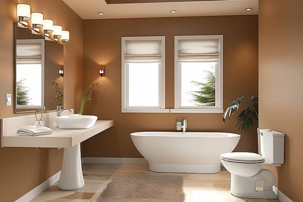 Use Warm Neutral Colors for a Relaxing Spa Feel