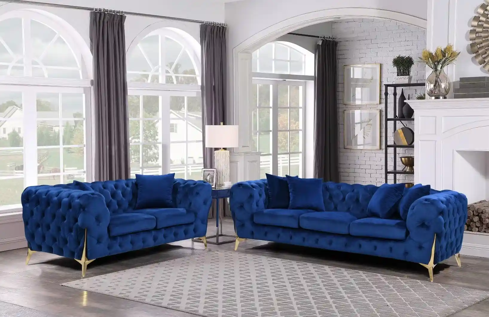 Blue Velvet Sofa for a Luxurious Feel