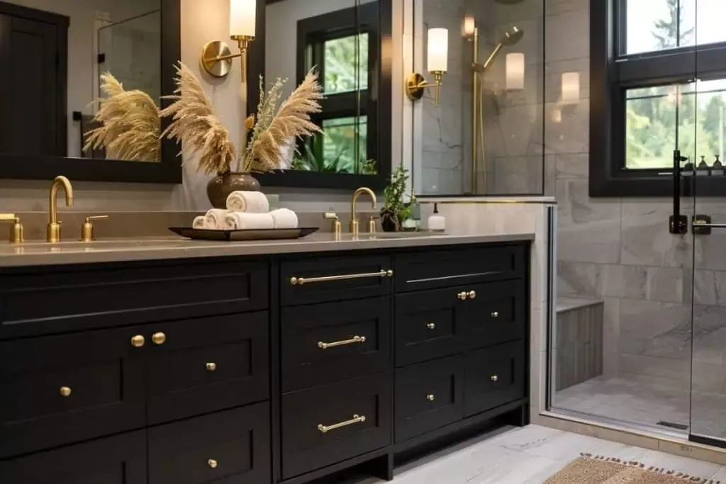 Bold Black Bathroom Vanity