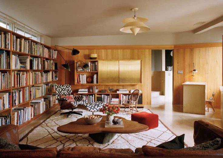 Book-Filled Nostalgic Living Room