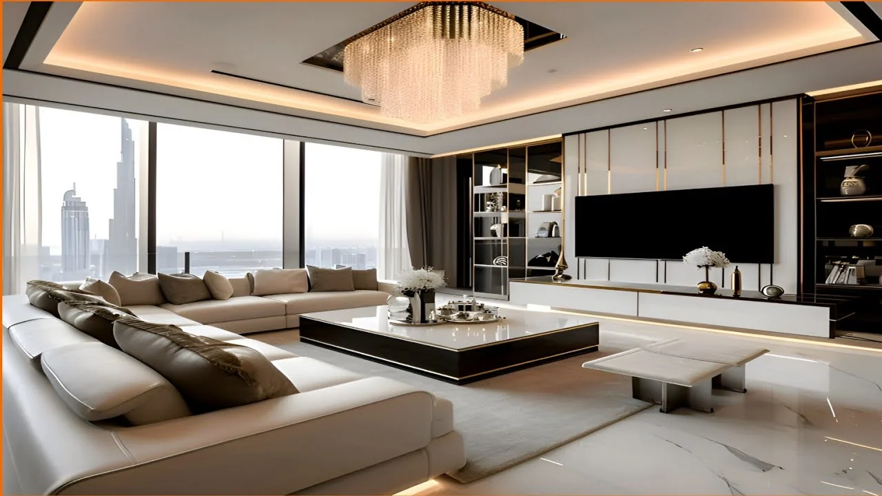 Contemporary Living Room with Statement Pieces