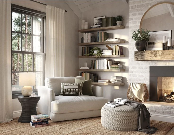 Cozy Reading Corner Living Room
