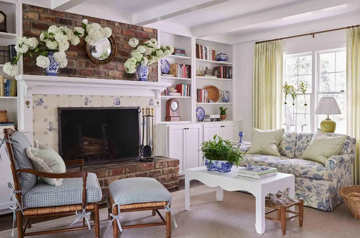 Floral Vintage Sofa Living Room
