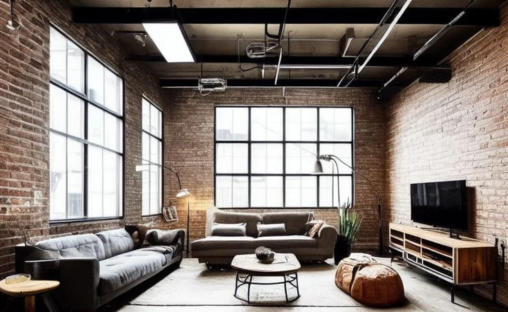 Industrial Luxury Living Room