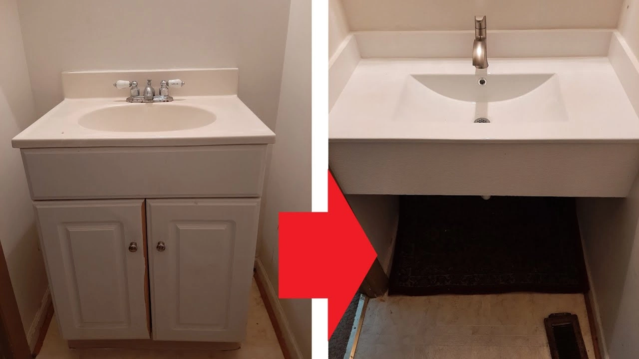 Install a Floating Vanity for More Floor Space