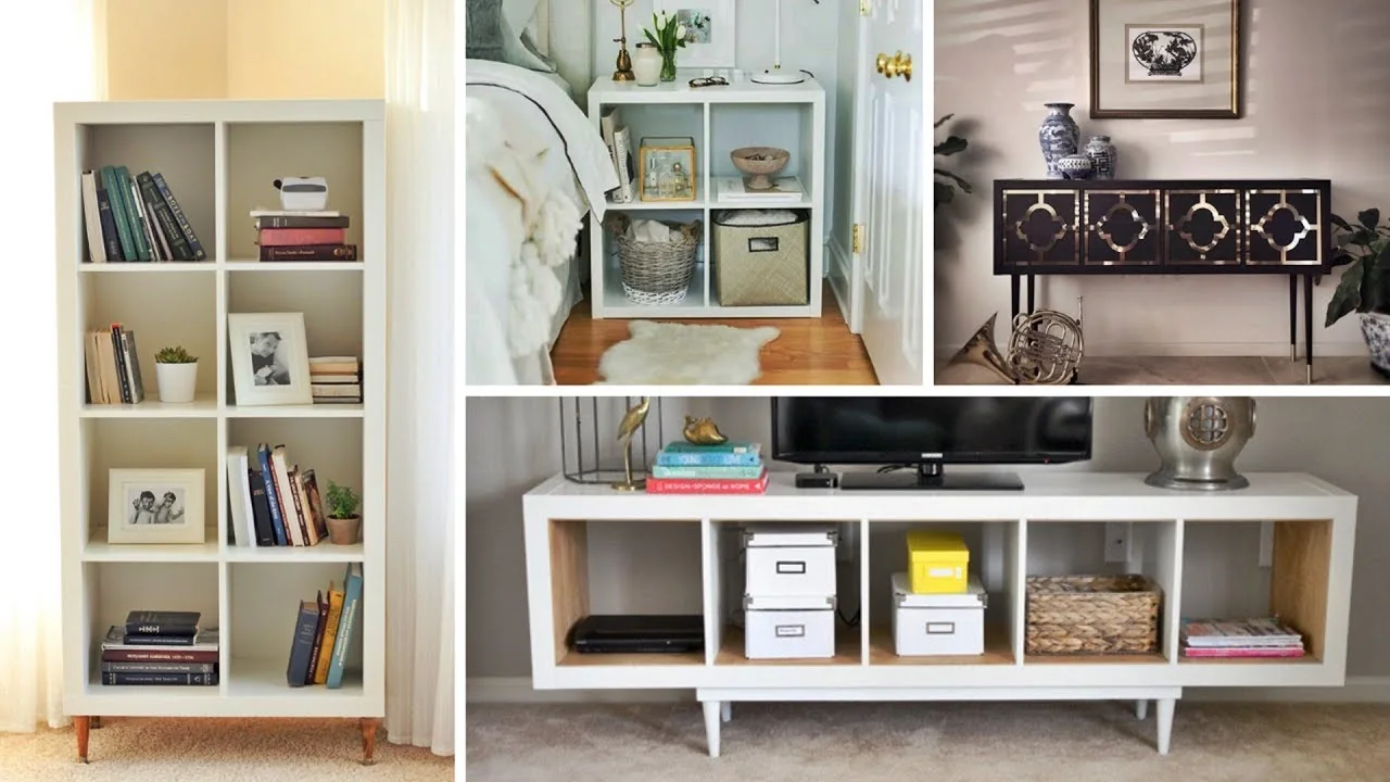 KALLAX Unit Turned Into Multi-Functional Storage Wall
