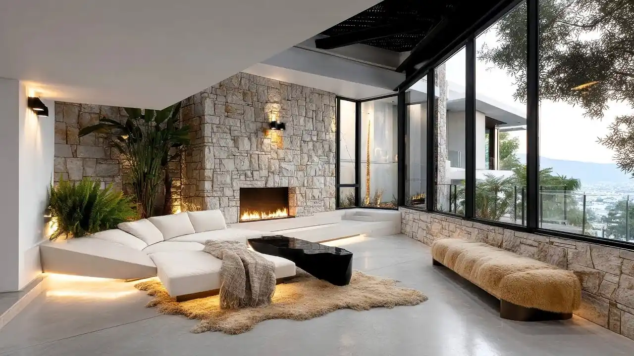Modern Living Room with Natural Elements