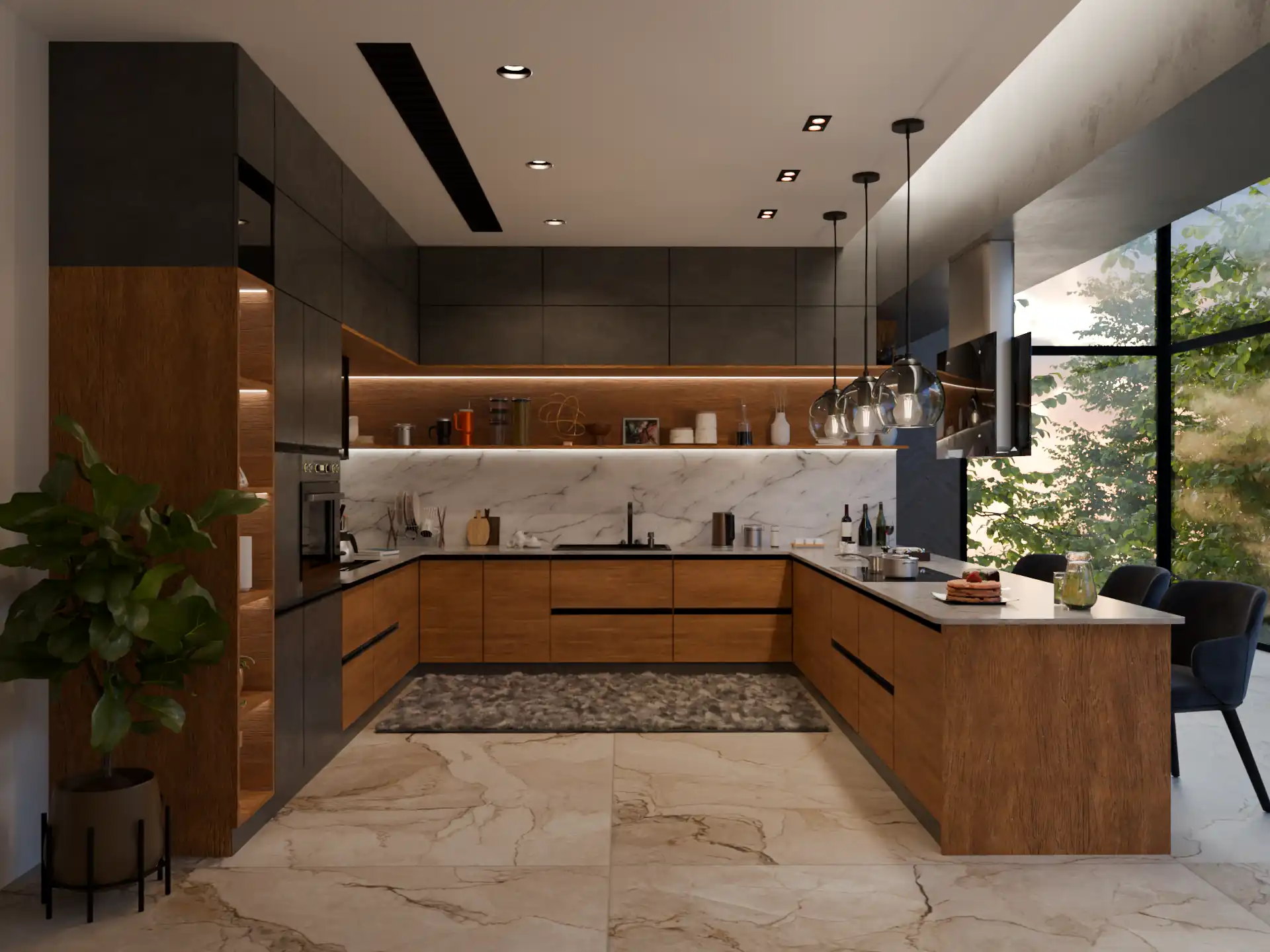 Natural Wood and Modern Finishes