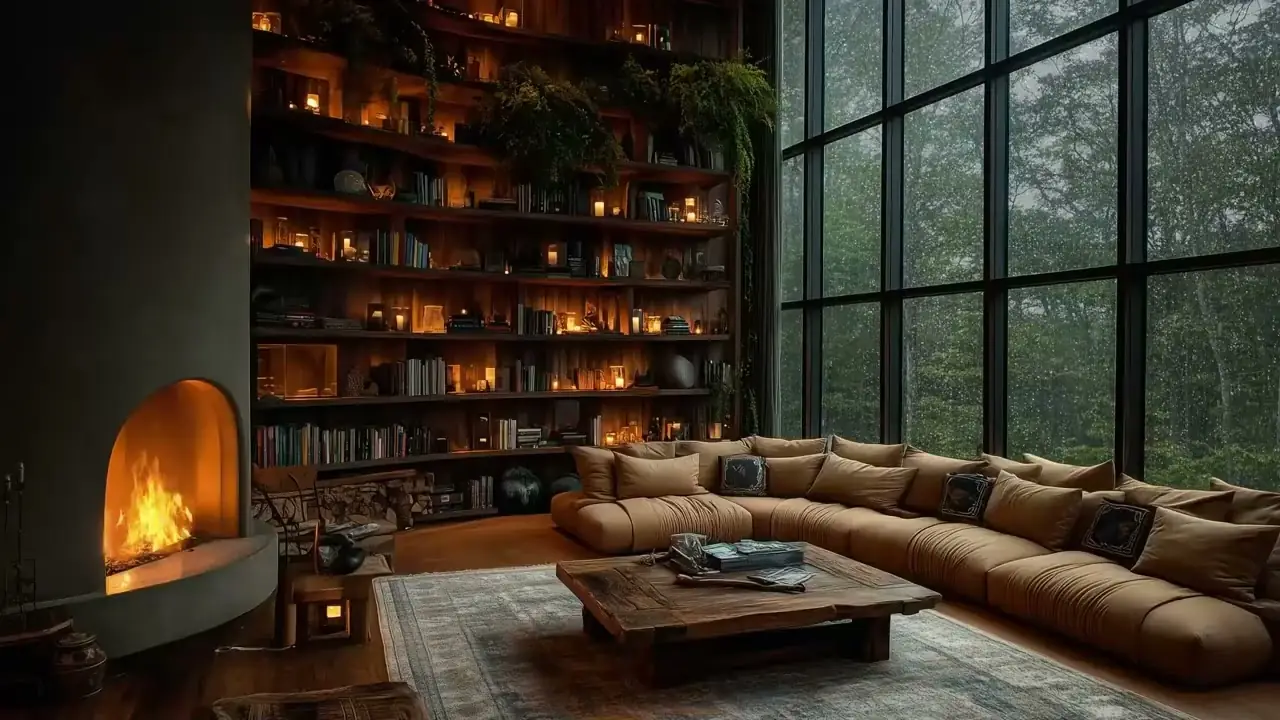 Nature Inspired Cozy Living Room