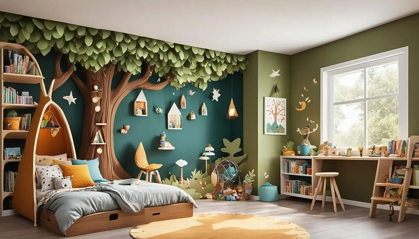 Nature-Inspired Green Bedroom